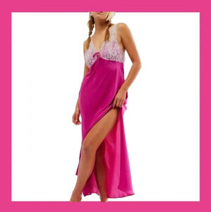 Free People Intimately Country Side Maxi Slip/Dress, Pink - Small